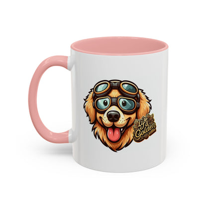 Life is Golden with a Golden Retriever | Accent Coffee Mug (11, 15oz)