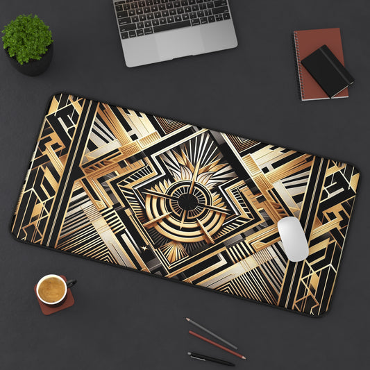 Geometric Gold Pattern | Desk Mat