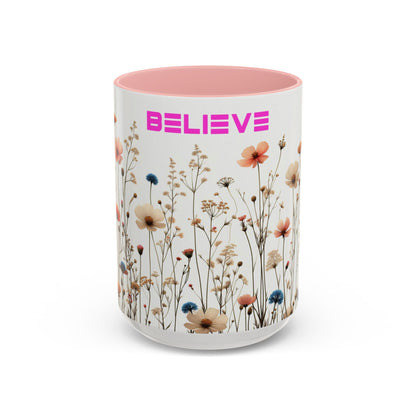 Believe | Wildflowers | Accent Coffee Mug (11, 15oz)