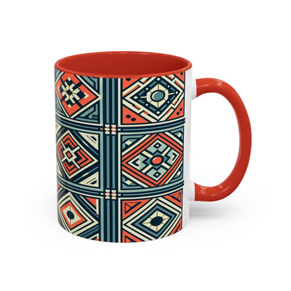 Diamond Geometric Pattern | Accent Coffee Mug (11oz)