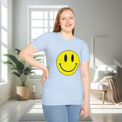 T-shirt unisexe doux avec émoticône souriante