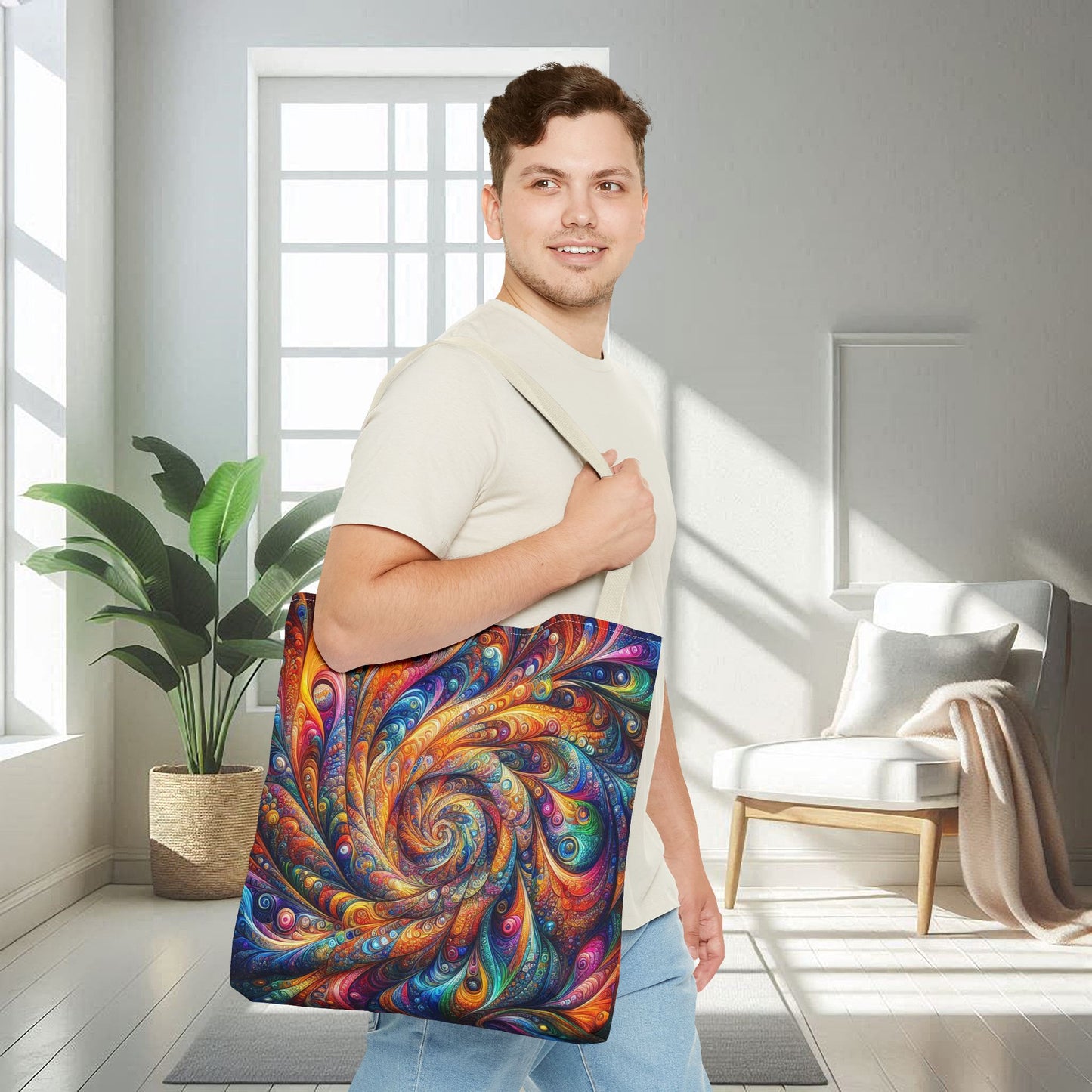 Colorful 3D Swirl Patterns | Tote Bag