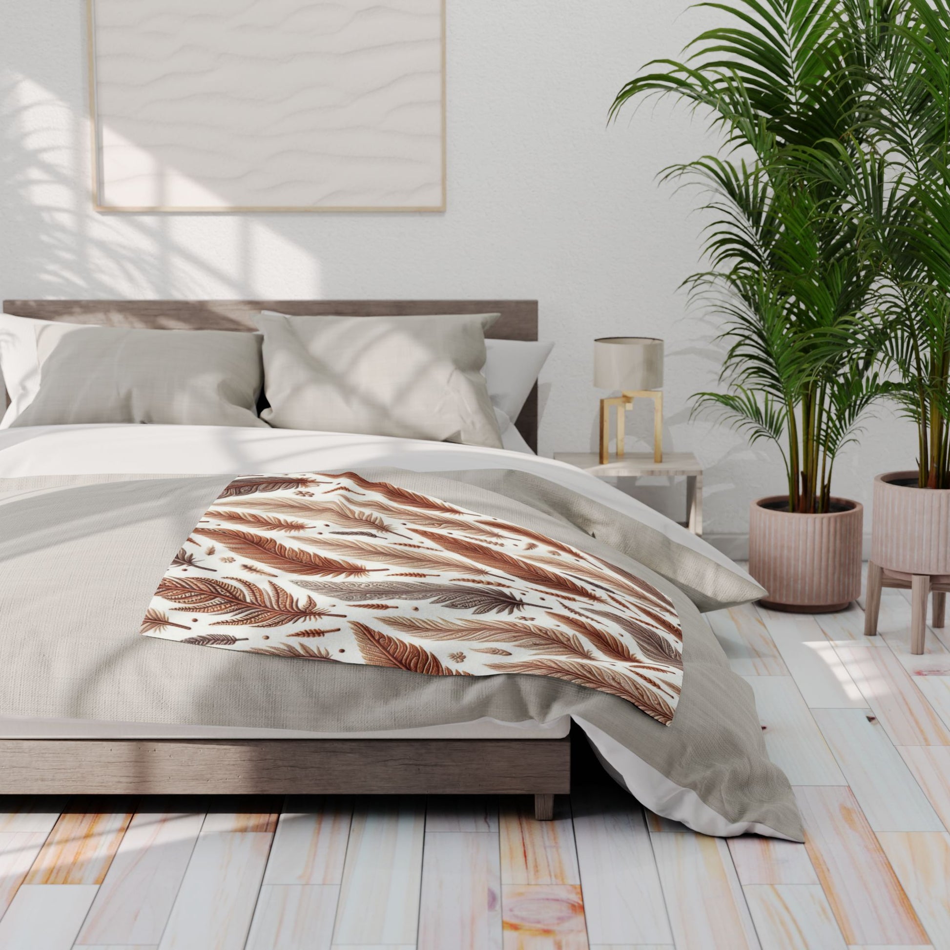 Feathers Pattern | Arctic Fleece Blanket