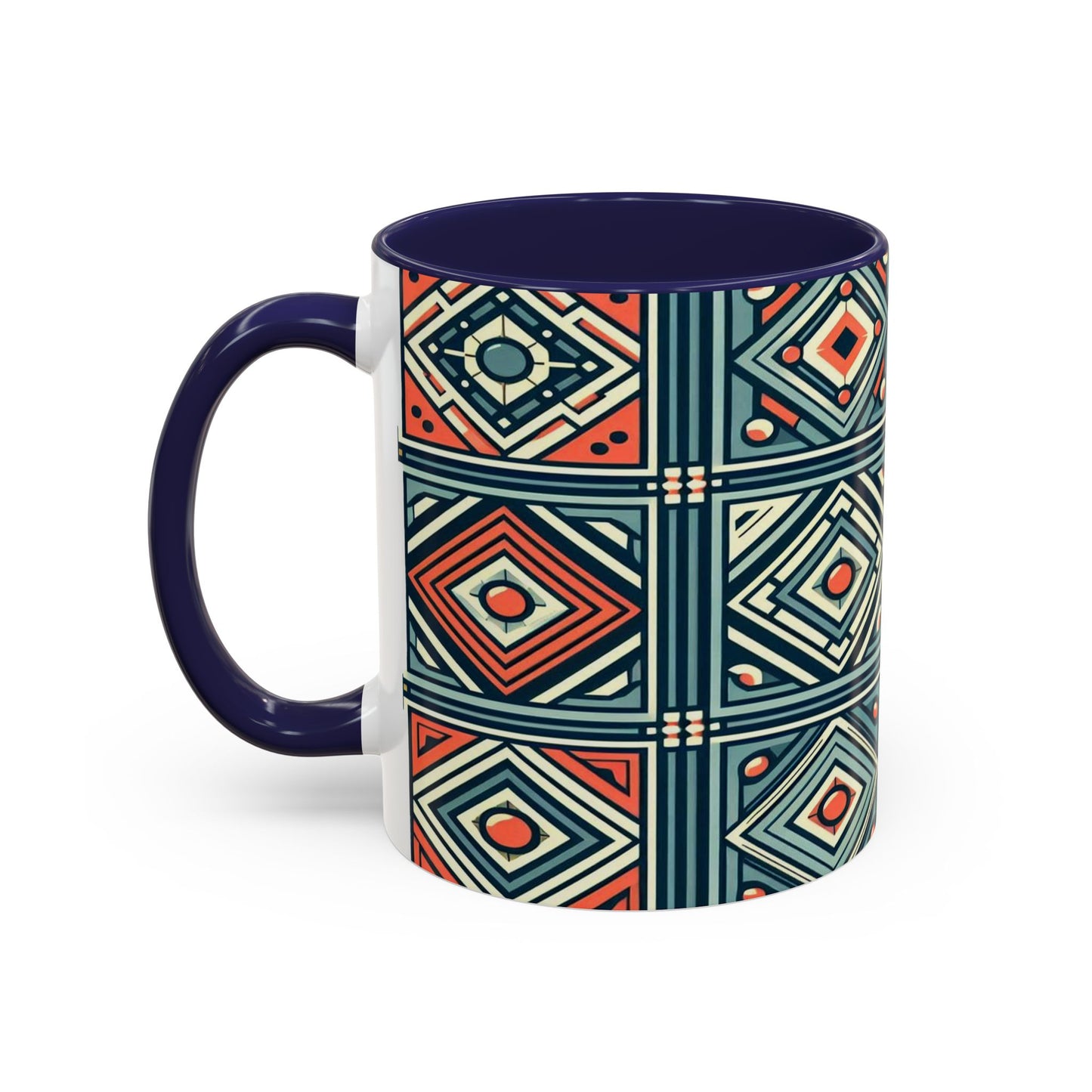 Diamond Geometric Pattern | Accent Coffee Mug (11oz)