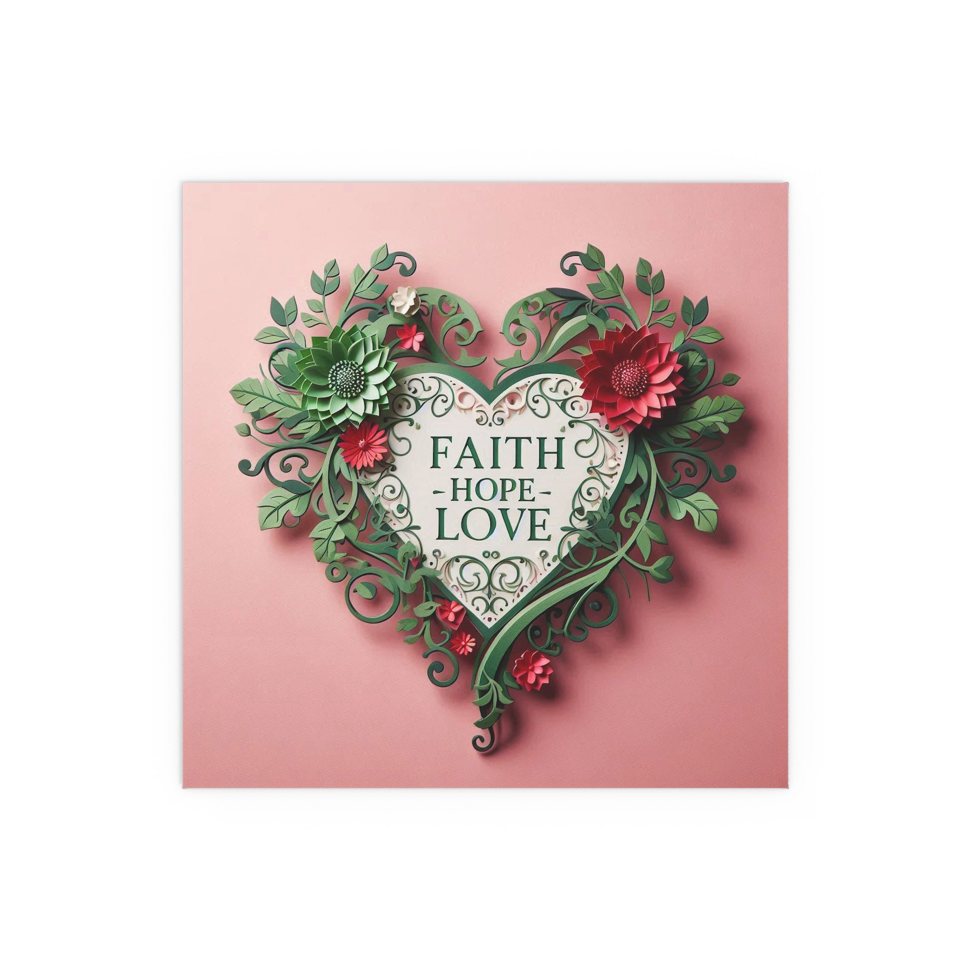 Faith, Hope, Love | Indoor and Outdoor Silk Poster