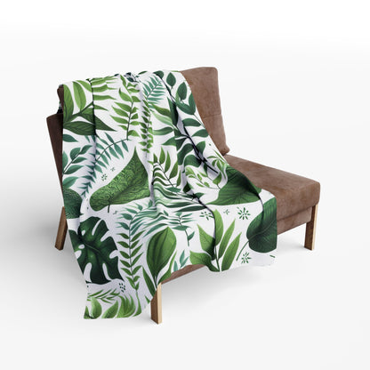 Fern, Palm and Other Leaves | Arctic Fleece Blanket