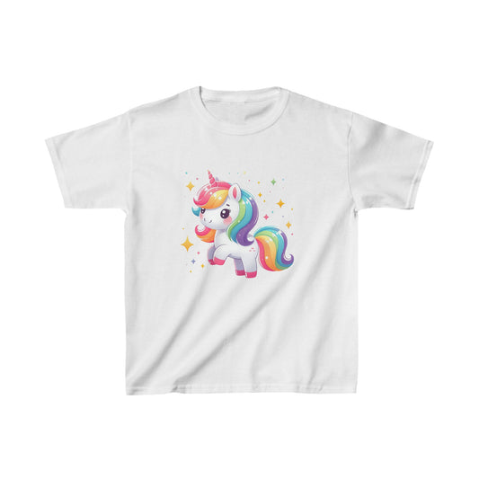 Camiseta de algodón pesado para niños Unicorn Sparkle |