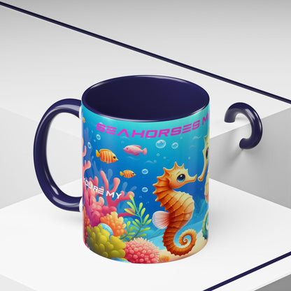 Seahorses Mate For Life | You Are My Seahorse | Accent Coffee Mug (11oz)