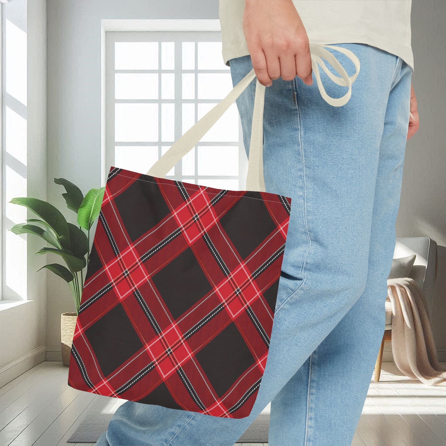 Red, Black Flannel Pattern | Tote Bag