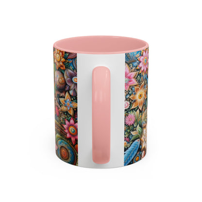 Floral Pattern | Accent Coffee Mug (11oz)