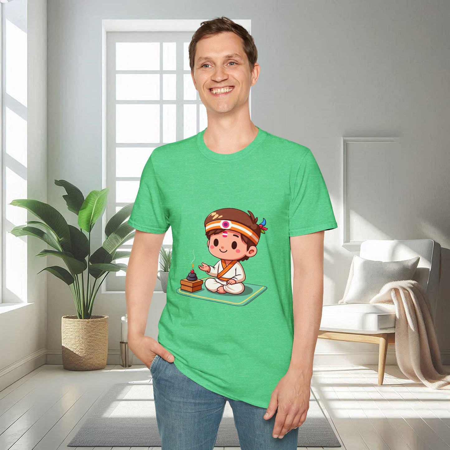 Garçon spirituel animé | T-shirt doux unisexe