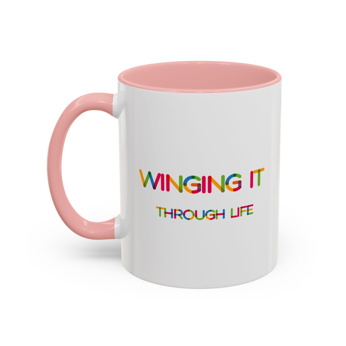 Winging it Through Life | Accent Coffee Mug (11, 15oz)