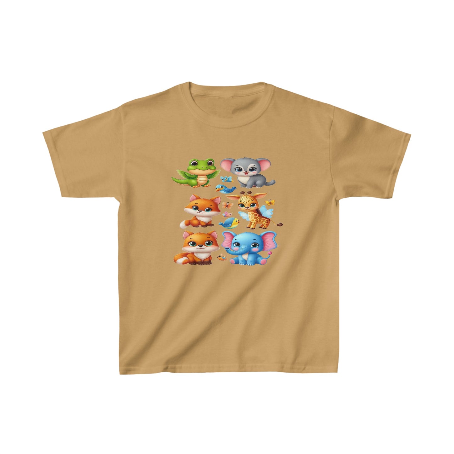 Animales bebés | Camiseta de algodón pesado para niños