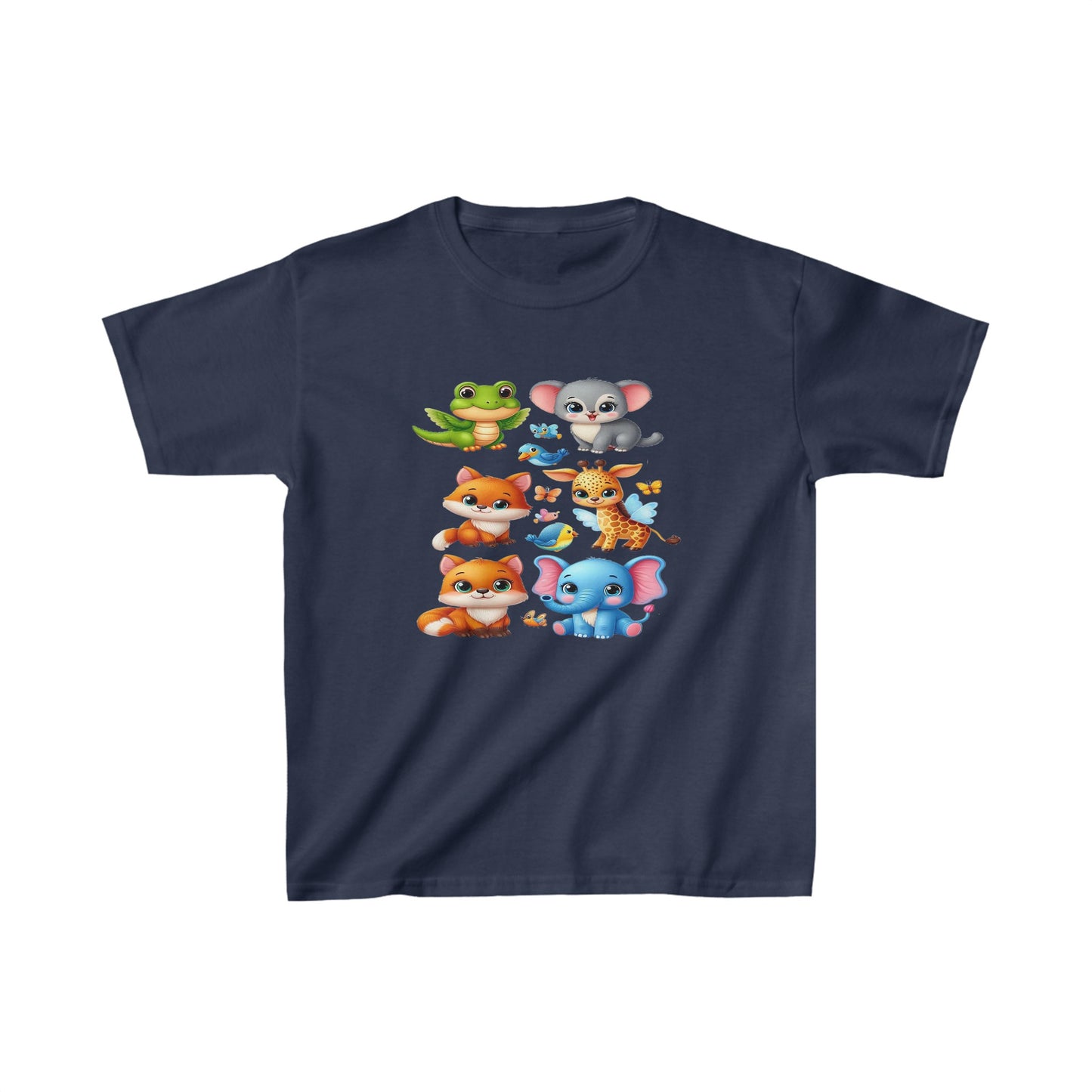 Animales bebés | Camiseta de algodón pesado para niños