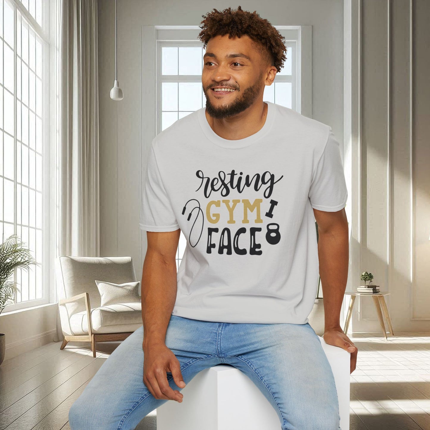 Cara de gimnasio descansando | Camiseta unisex suave