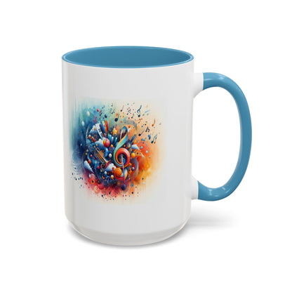 Musical Notes and Instruments | Accent Coffee Mug (11, 15oz)