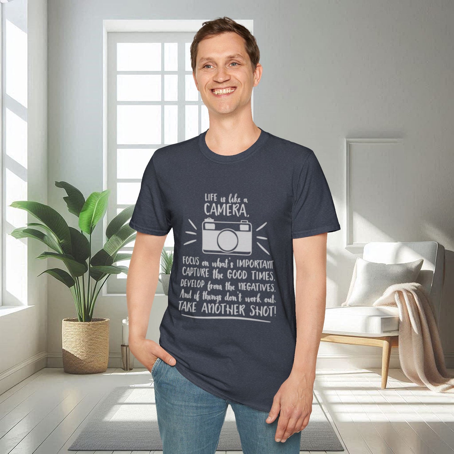 Cita positiva sobre la vida | Camiseta unisex suave