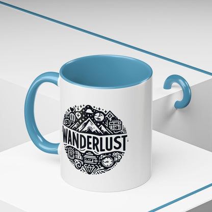 Wanderlust for the Travelling Soul | Accent Coffee Mug (11, 15oz)