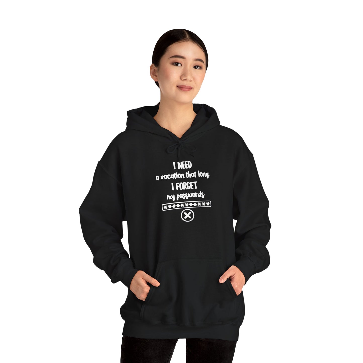 I Need A Vacation That Long | Unisex Heavy Blend™ Hooded Sweatshirt