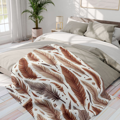 Feathers Pattern | Arctic Fleece Blanket