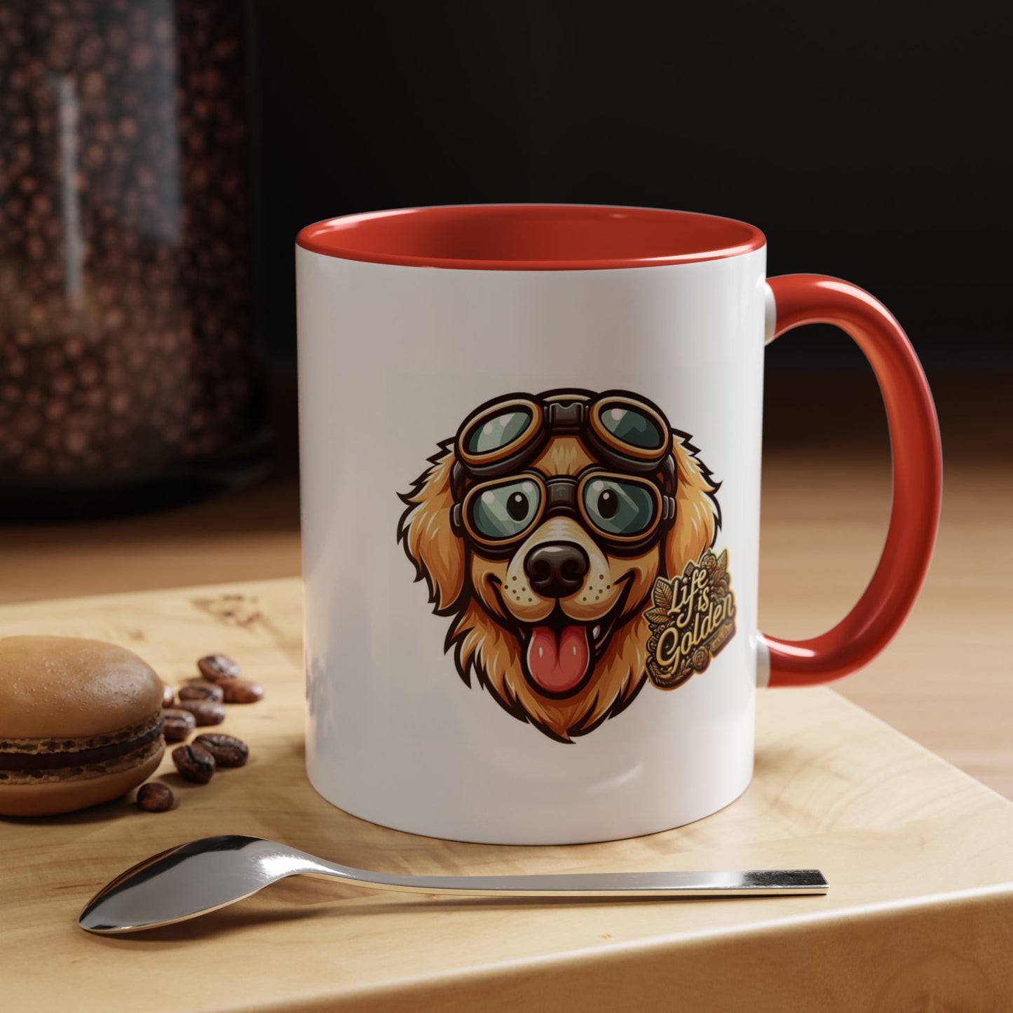 Life is Golden with a Golden Retriever | Accent Coffee Mug (11, 15oz)