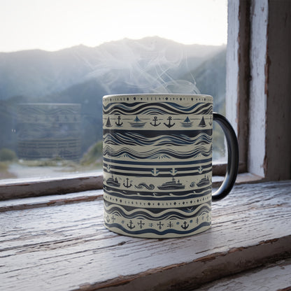 Tasse à motif maritime | Color Morphing, 11 oz