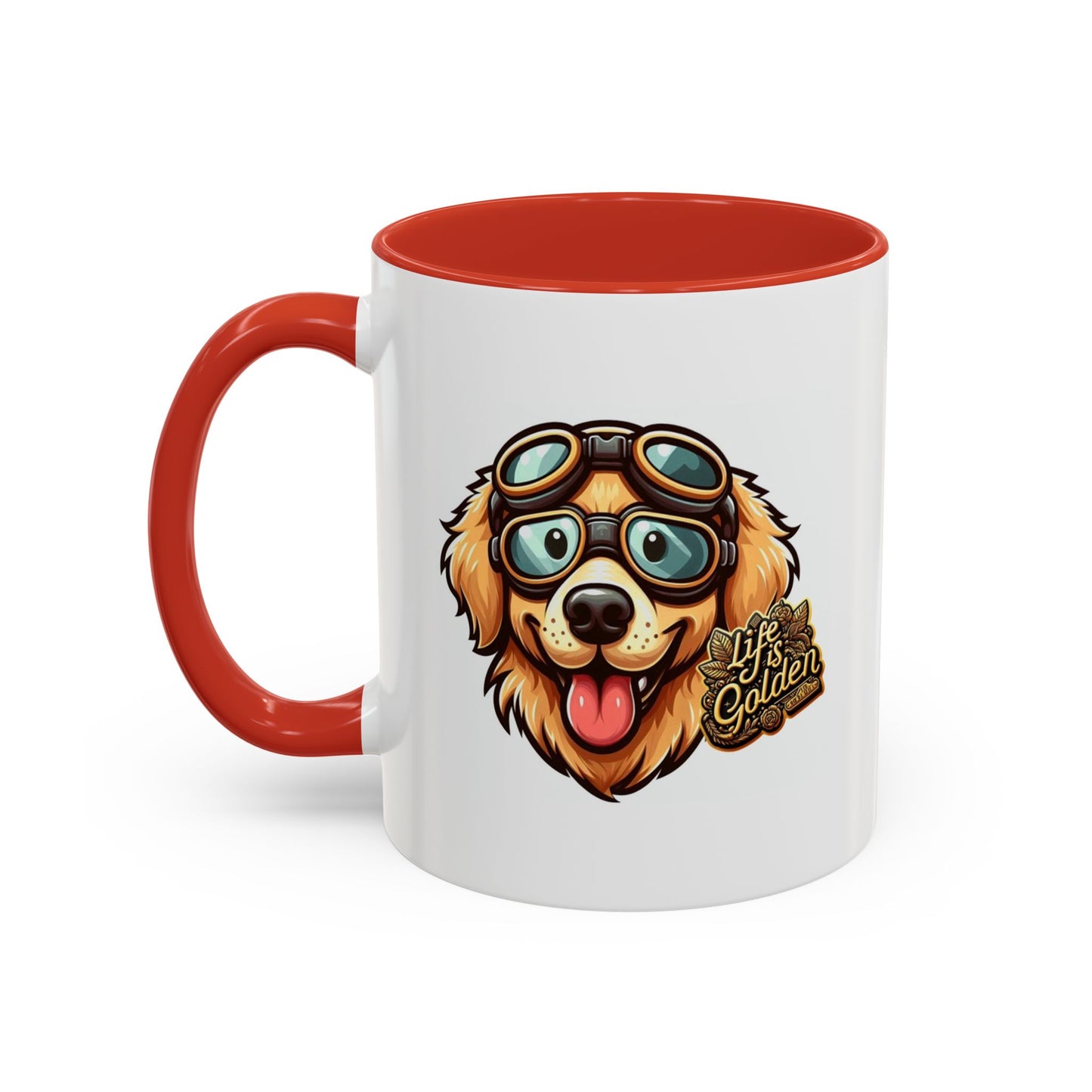 Life is Golden with a Golden Retriever | Accent Coffee Mug (11, 15oz)