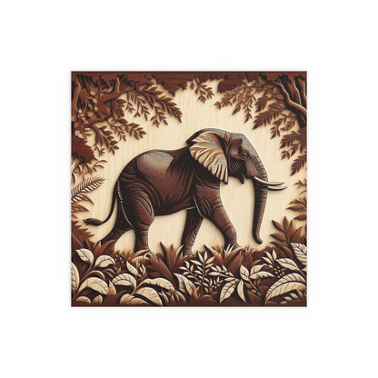 3D Effect Elephant in a Jungle | Indoor and Outdoor Silk Poster