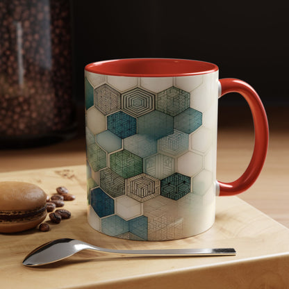 Calming Geometric Design | Accent Coffee Mug (11oz)