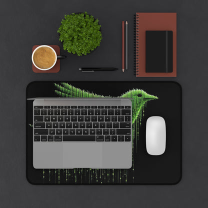 Digital Rain Bird | Desk Mat