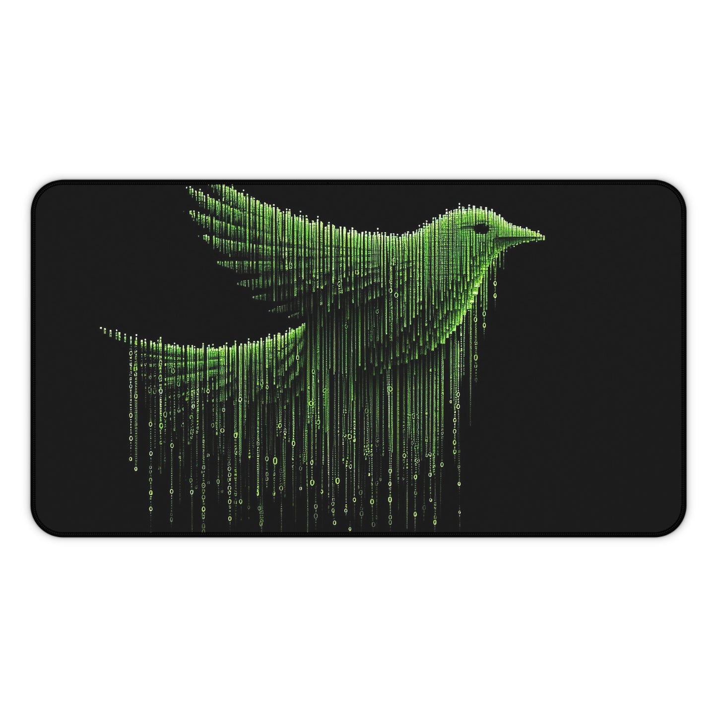 Digital Rain Bird | Desk Mat