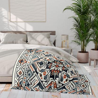 Boho Geometric Pattern | Arctic Fleece Blanket