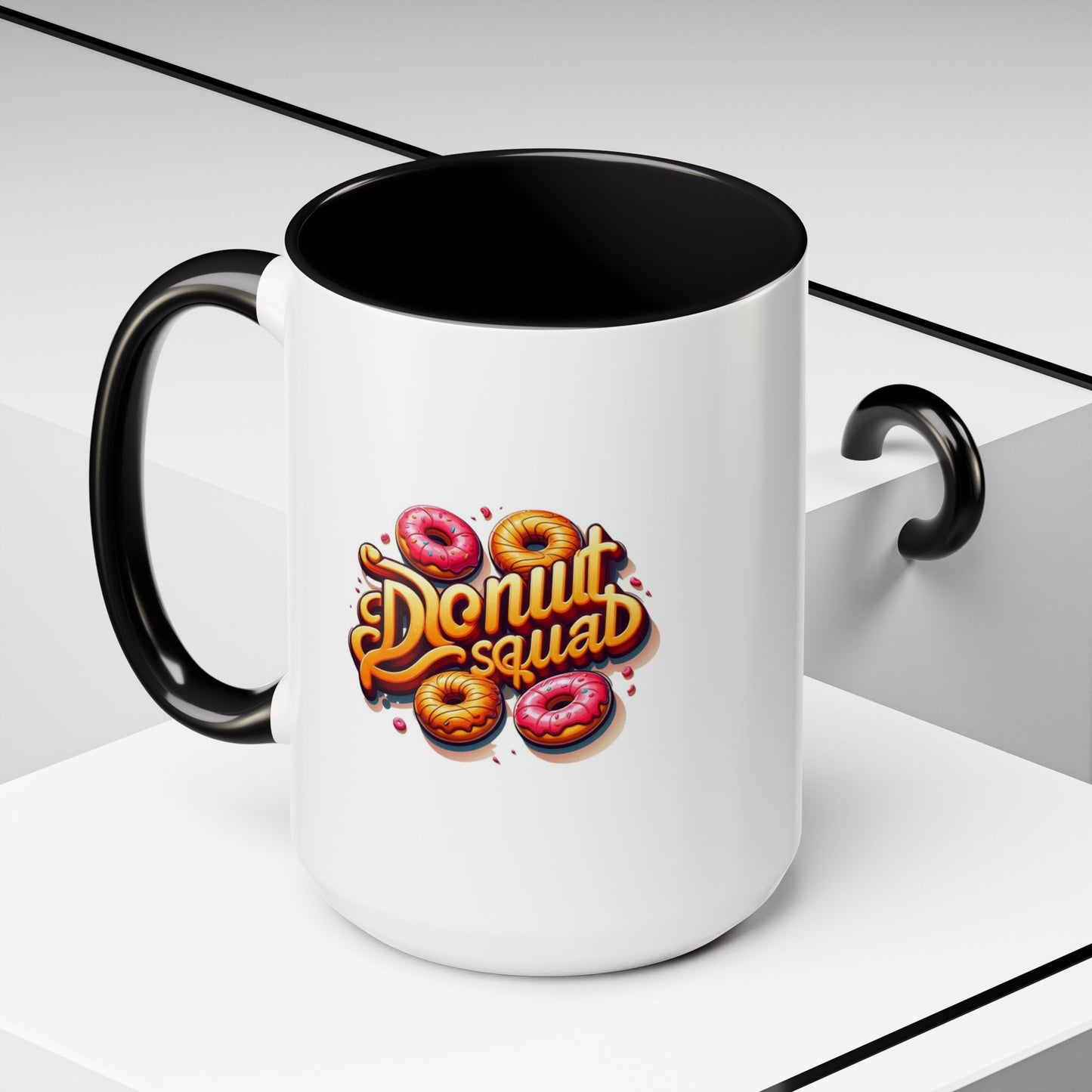 Taza de café con acento de Donut Squad (11 oz y 15 oz)