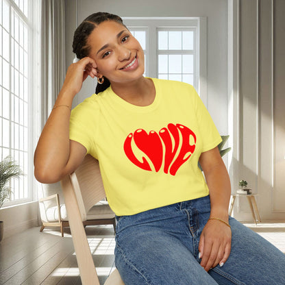 Cœur d'amour | T-shirt doux unisexe