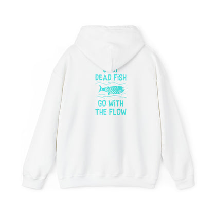 Seuls les poissons morts suivent le courant | Sweat-shirt à capuche unisexe Heavy Blend™