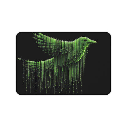 Digital Rain Bird | Desk Mat