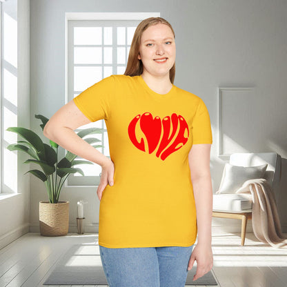 Cœur d'amour | T-shirt doux unisexe