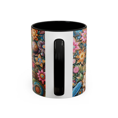 Floral Pattern | Accent Coffee Mug (11oz)