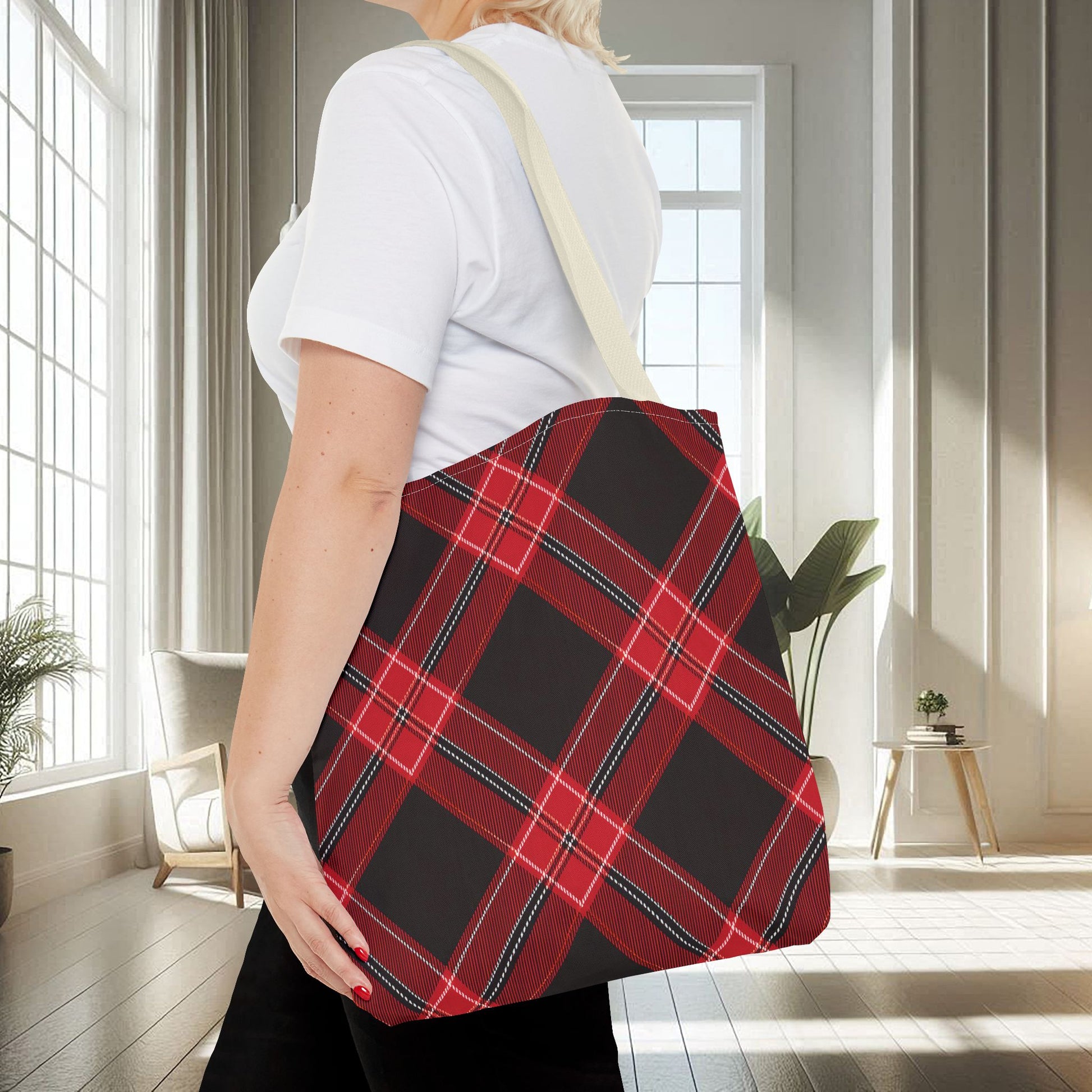 Red, Black Flannel Pattern | Tote Bag