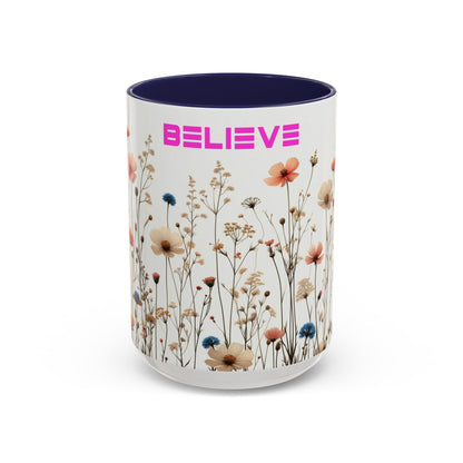 Believe | Wildflowers | Accent Coffee Mug (11, 15oz)