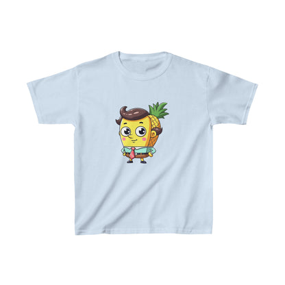 Camiseta de algodón pesado para niños con esponja de piña