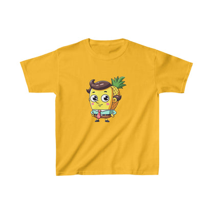 Camiseta de algodón pesado para niños con esponja de piña