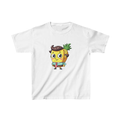 Camiseta de algodón pesado para niños con esponja de piña