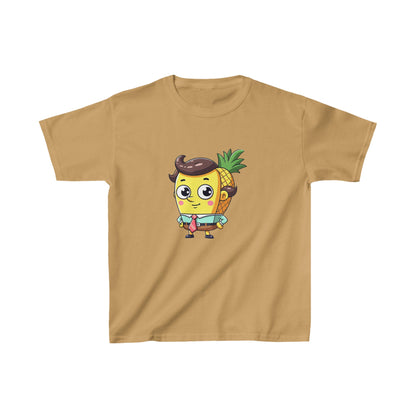 Camiseta de algodón pesado para niños con esponja de piña