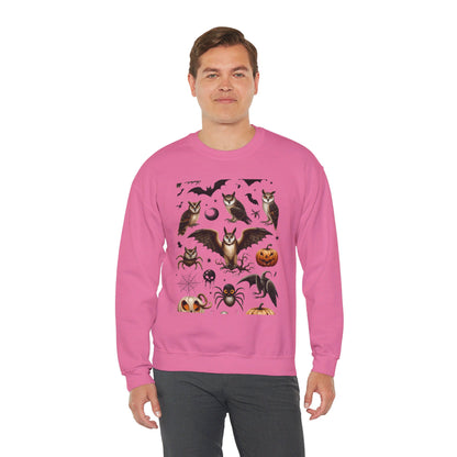 Sudadera unisex de cuello redondo y mezcla pesada Scary Creatures