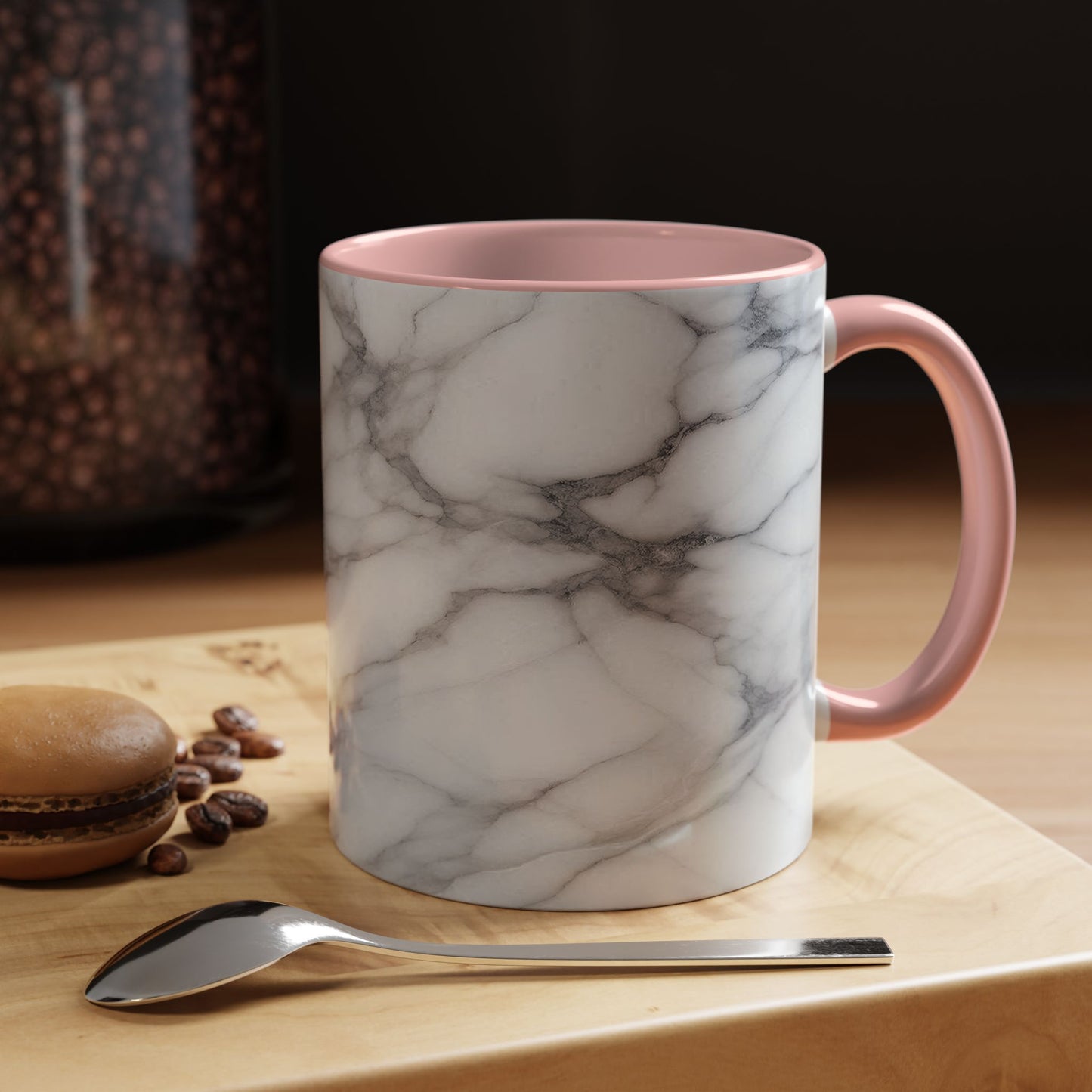 Motif en marbre | Tasse à café Accent (11 oz)