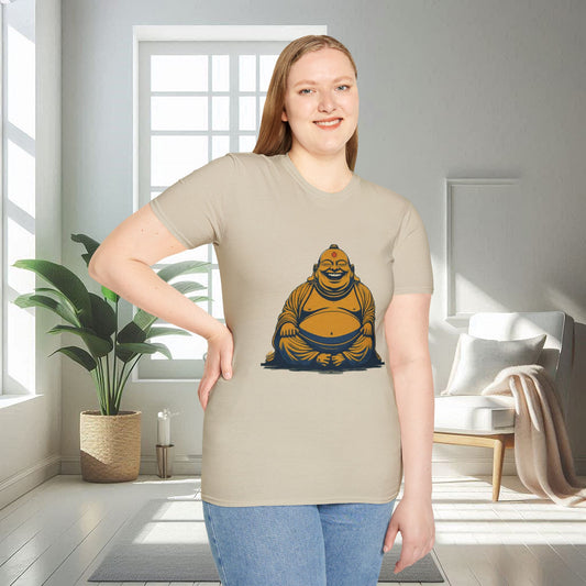 Laughing Buddha Animated | Unisex Soft T-shirt