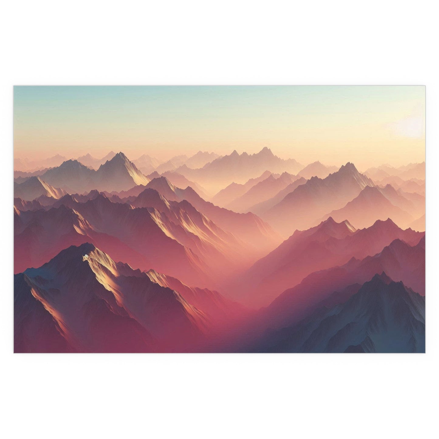 Dawn on the Mountains | Indoor and Outdoor Silk Poster