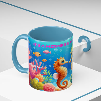 Seahorses Mate For Life | You Are My Seahorse | Accent Coffee Mug (11oz)