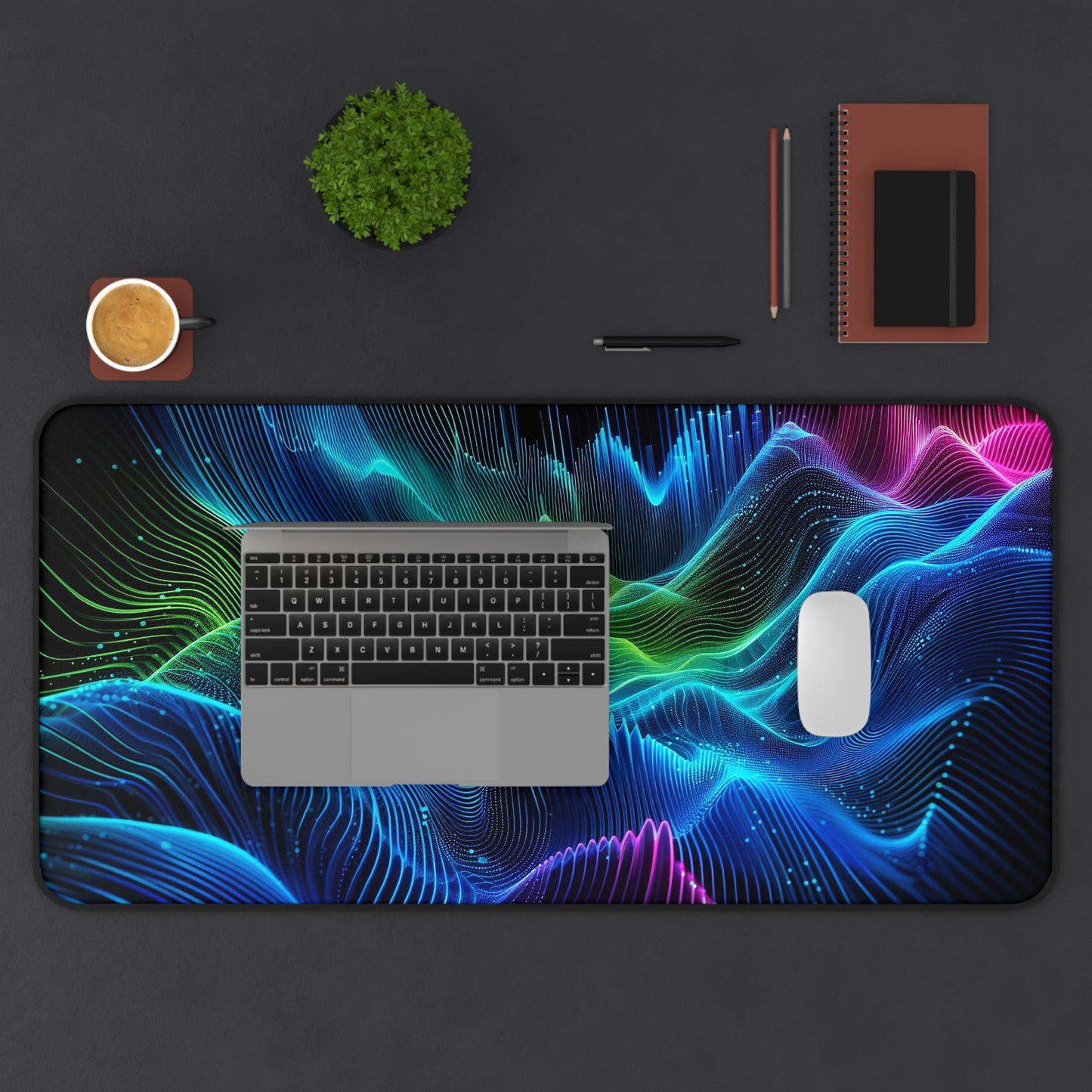 Sound Waves Digital Waveform | Desk Mat